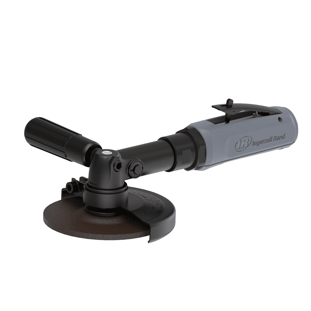 Ingersoll Rand Extended Air Angle Grinder, 4 Inch Type 27 Wheel, 14,000 RPM, 0.9 HP, 3/8 Inch-24 Thread, Rear Exhaust