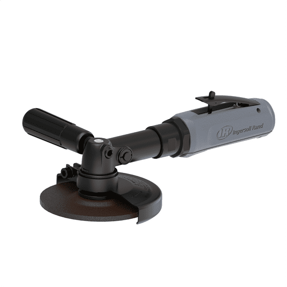 Ingersoll Rand Extended Air Angle Grinder, 4 Inch Type 27 Wheel, 14,000 RPM, 0.9 HP, 3/8 Inch-24 Thread, Rear Exhaust