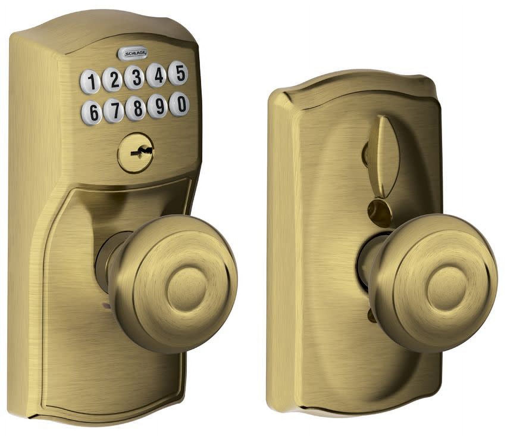 Schlage FE595 CAM 716 ACC Camelot Keypad Entry With Flex-Lock Lever - Aged Bronze