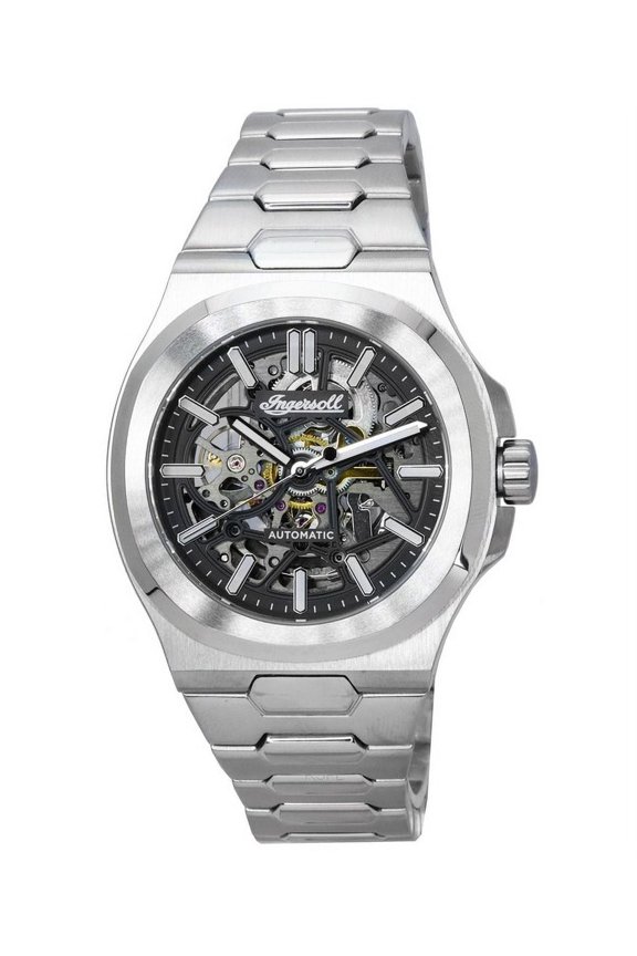 Ingersoll The Catalina Stainless Steel Skeleton Black Dial Automatic I12501 Men's Watch