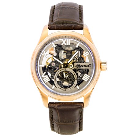 Ingersoll The Maverick Leather Strap Grey Skeleton Dial Automatic I17402 Men's Watch