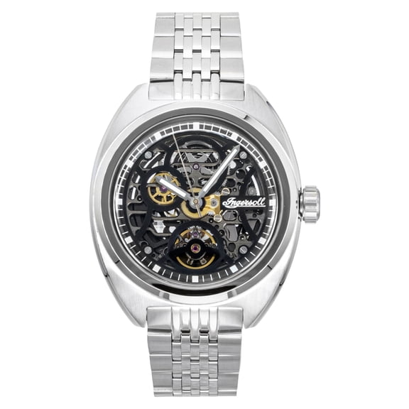 Ingersoll The Wrangler Stainless Steel Black Skeleton Dial Automatic I16901 Men's Watch