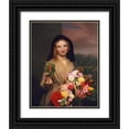 thumbnail image 1 of Ingham, Charles Cromwell 20x24 Black Ornate Wood Framed with Double Matting Museum Art Print Titled - The Flower Girl 1846, 1 of 4