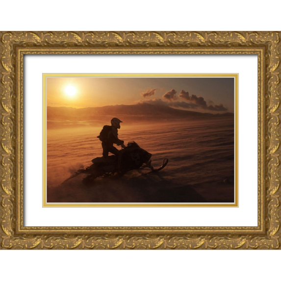 Ingibergsson, Bragi 24x17 Gold Ornate Wood Framed with Double Matting Museum Art Print Titled - Land Of Fire And Ice