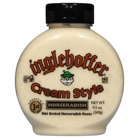 Inglehoffer Creamy Style Prepared Horseradish, 9.5 oz - Allergen-Free Gourmet Condiment