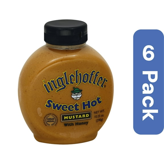 Inglehoffer Hot Squeeze Mustard 10.25 oz (Pack Of 6)
