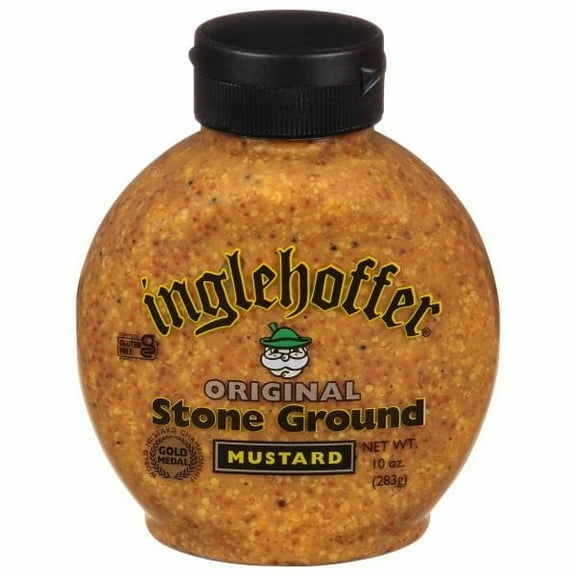 Inglehoffer Mustard Stone Ground Original 10 oz (Pack of 4)