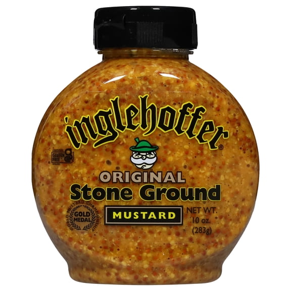 Inglehoffer Original Stone Ground Mustard, 10 oz Squeeze Bottle