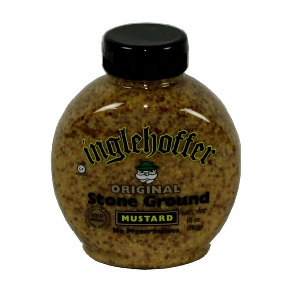 Inglehoffer Stone Ground Mustard Squeeze, 10 Ounce -- 6 per case
