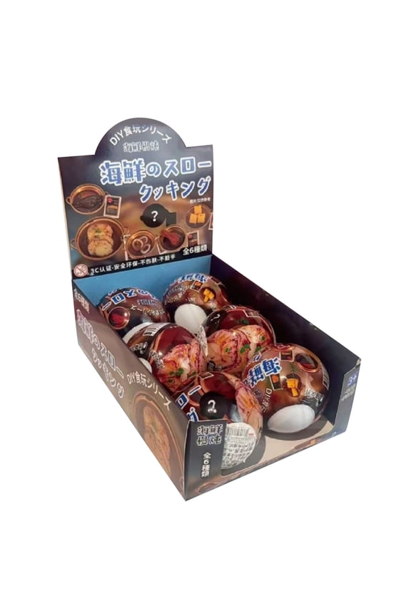 2026 New 6PCS Food Toy Gacha Box, DIY Collectible Set - Full 6 Designs with Rare Hidden Style, Keychain Accessories | Non-Craft Kit for Hobbyists, Leisure DIY Joy, Boxed Collection (D)