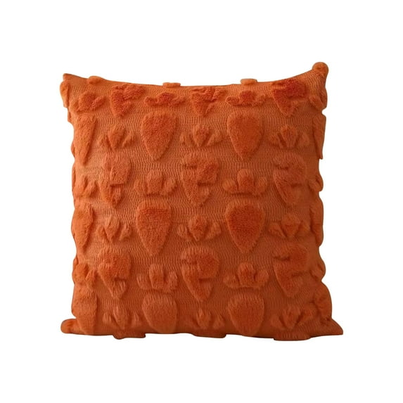 Inglocoh 2026 New Happy Easter Pillow Covers 18x18 inch Soft Plush Cushion Easter Decorations Throw Pillows for Bedroom Sofa Holiday Home Living Room Sofa (Orange)