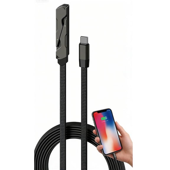 Inglocoh 2026 New Stand Data Cable for Android, 240W Fast Charging, 78.74in Nylon Braided, 480Mbps Data Transfer, for Laptop, Tablet