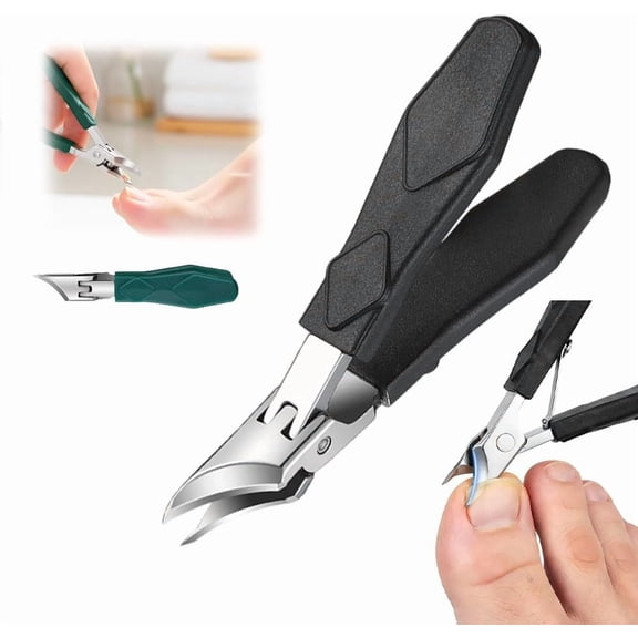 Inglocoh 2026 Upgraded Nail Clippers Nail Ingrown Toenail Cuticle Cutter Diagonal Trimmer Manicure Tools (Black Short)
