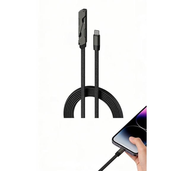 Inglocoh 2026 Upgraded Stand Data Cable for Android, 240W Fast Charging, 78.74in Nylon Braided, 480Mbps Data Transfer, for Laptop, Tablet