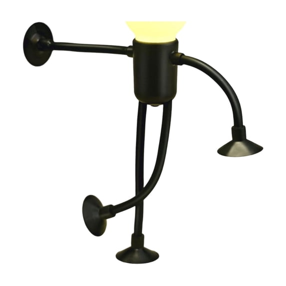 Inglocoh Changeable Shape Funny Sportsman Night Light, Variable Shaped and Fun Athlete Night Lights, DIY Shape Suction Cup Mini Lights C-Black