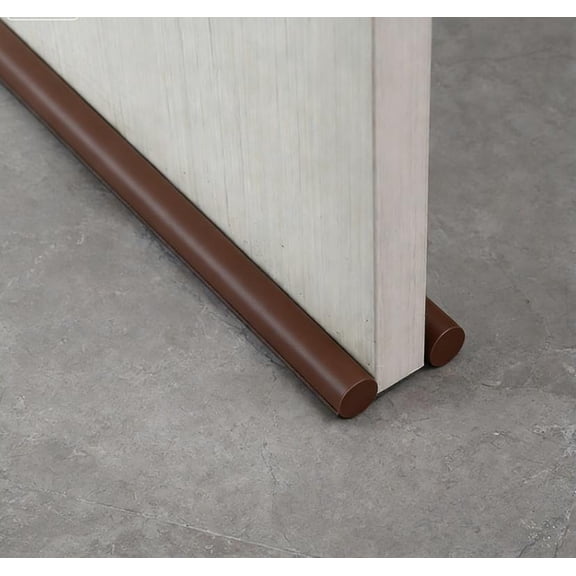Inglocoh Door Draft Stopper, Door Sweep Weather Stripping, Door Soundproofing, Under Door Gap Filler (Brown)