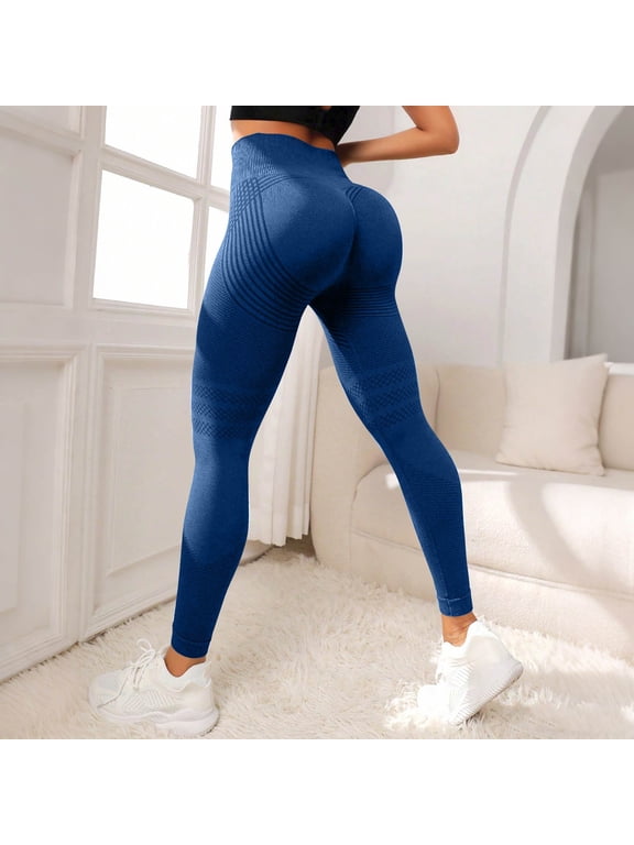 3D Compression Leggings for Women, High Waist Tummy Control Yoga Pants, Butt Lifting &Smooth Leggings Navy 2XL