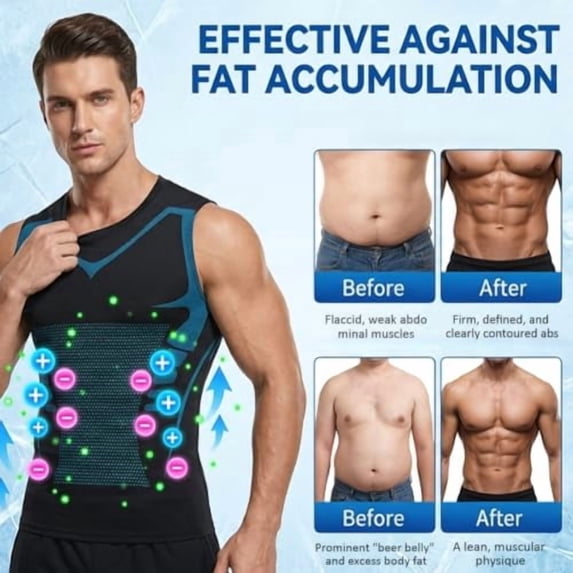 Inglocry Compression Shirt Men Slimming Body Shaper Vest Crewneck Workout Shirts Tummy Control Undershirts 2026 Black M