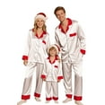 thumbnail image 1 of Inglocry Family Christmas Pajamas Matching Sets - Silk Satin Xmas Pjs, Long Sleeve Holiday Casual Sleepwear, Fall Winter Loungewear Men Rose Gold S, 1 of 7
