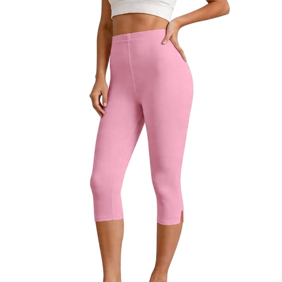 Inglocry High Waisted Leggings for Women - Tummy Control Yoga Pants for Workout Running Athletic Women's Leggings Plus Size Pink 2XL