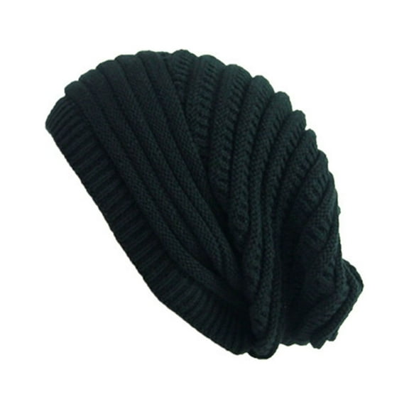 Inglocry Knit Slouchy Hat for Women Winter Warm Womens Trendy Oversized Cute Slouch Hat 2025 Ski Hats Black