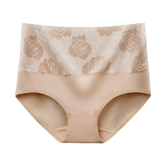 Inglocry Leakproof Panties, Leak Proof Underwear For Women, High Waist Leakproof & Comfortable Panties Beige 2XL