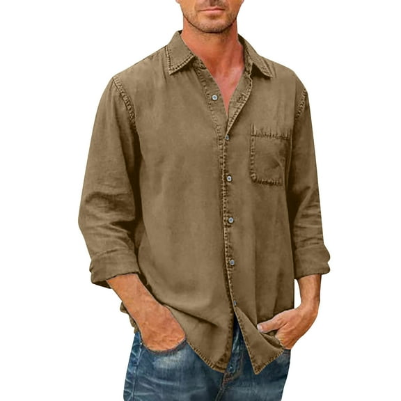 Inglocry Men's Long Sleeve Button Down Shirt Casual Untucked Regular-Fit Oxford Dress Shirts Work Beach Shirts For Men Green 4XL