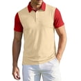 thumbnail image 1 of Inglocry Men's Polo Shirts Short Sleeve Golf Quick Dry Collared Moisture Wicking Athletic Performance Polo Shirt 2026 Khaki M, 1 of 8