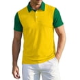 thumbnail image 1 of Inglocry Men's Polo Shirts Short Sleeve Golf Quick Dry Collared Moisture Wicking Athletic Performance Polo Shirt 2026 Yellow L, 1 of 8