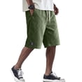 thumbnail image 1 of Inglocry Mens Shorts Corduroy Casual Shorts Relaxed Fit Elastic Waistband Drawstring Lightweight Comfort for Summer Army Green 2XL, 1 of 3