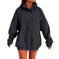 thumbnail image 1 of Inglocry Oversized Hoodies for Women 2026 Cute Hoodie Plus Size Plain Basic Soft Sweatshirts Tops Fall Winter Trendy Outfits Dark Gray 4XL, 1 of 5