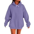 thumbnail image 1 of Inglocry Oversized Hoodies for Women 2026 Cute Hoodie Plus Size Plain Basic Soft Sweatshirts Tops Fall Winter Trendy Outfits Light Purple M, 1 of 5