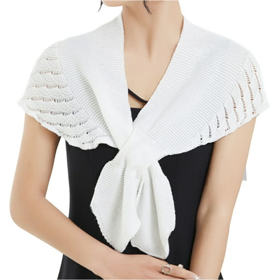 Inglocry Pashmina Shawls Scarfs Womens Soft Wrap for Evening Fashion Travel Casual Solid Color Shawl Wraps White 13 In