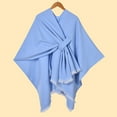 thumbnail image 1 of Inglocry Pashmina Women Shawls Wrap Poncho Elegant Soft Cape Open Front Cardigan Oversized Blanket Wraps Warm Fall Winter Home Blue, 1 of 3