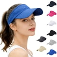 thumbnail image 1 of Inglocry Sports Sun Visor for Women Men, Summer Cooling Stretchy Visors Hats, Womens Ponytail Hat for Golf, Running, Beach Tennis Navy One Size, 1 of 8