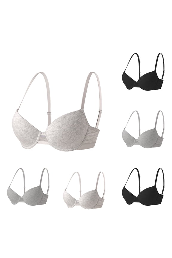 Wireless Lift Up Bras for Women Small Breasted T-Shirt Wirefree Padded Bras White 80C