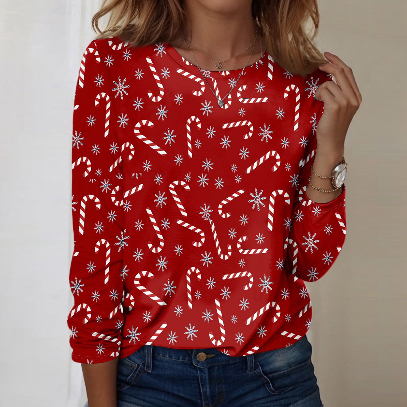 MISS POPULAR Women's Christmas Holiday T-Shirts - Seasonal Print Tees In Sizes S-2XL - View #2