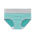 thumbnail image 1 of Inglocry Women's Cotton Underwear Stretch Mid Waisted Briefs Ladies Panties Turquoise XL, 1 of 2