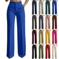 thumbnail image 1 of Inglocry Women's High Waisted Wide Leg Dress Pants Office Business Casual Work Trousers Flowy Work Palazzo Pants 2026 Blue XL, 1 of 7