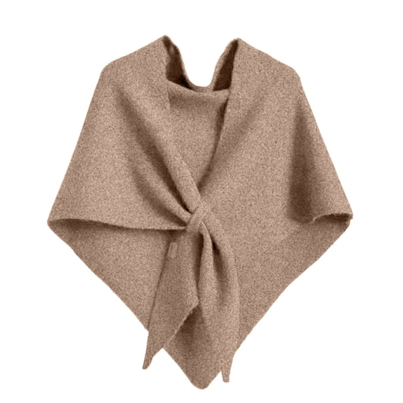 Inglocry Women's Wool Shawl Wraps, Pashmina Shawl Wraps for Women Cardigan Cape Wool Sweater Shawl Triangle Scarf Camel