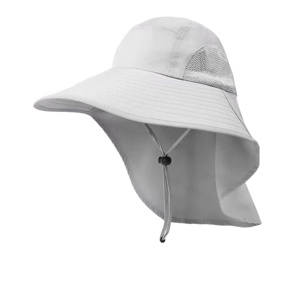 Inglocry Womens Ponytail Sun Hat Wide Brim Quick Drying Hat with Neck Flap Summer UV UPF50+ Mesh Hats for Outdoor Hiking Fishing 2026 Light Gray One Size