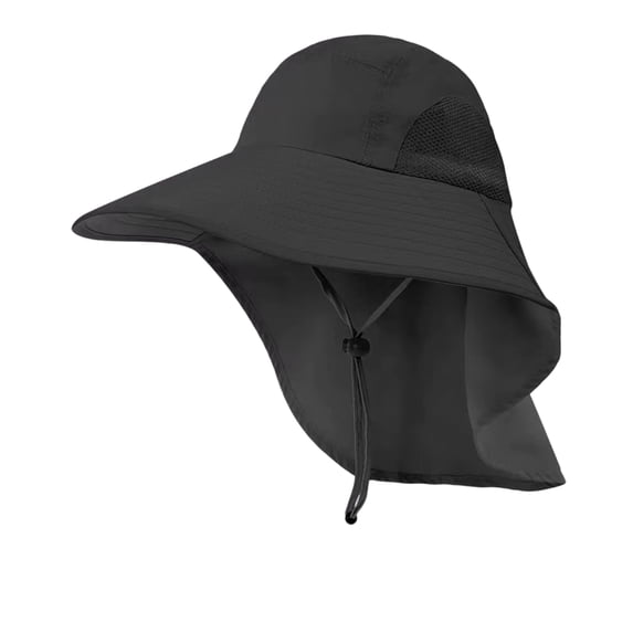 Inglocry Womens Ponytail Sun Hat Wide Brim Quick Drying Hat with Neck Flap Summer UV UPF50+ Mesh Hats for Outdoor Hiking Fishing 2026 Black One Size