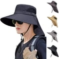 thumbnail image 1 of Inglocry Womens Ponytail Sun Hat Wide Brim Quick Drying Hat with Neck Flap Summer UV UPF50+ Mesh Hats for Outdoor Hiking Fishing Khaki One Size, 1 of 4