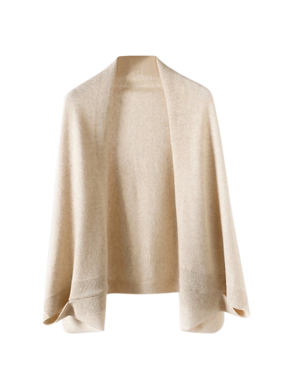 Women's Soft Shawls and Wraps Warm Shawl with Sleeves Pashminas Plain Shawl Wrap Lightweight Open Front Shawls 2026 Beige 50 In