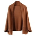 thumbnail image 1 of Inglocry Women's Soft Shawls and Wraps Warm Shawl with Sleeves Pashminas Plain Shawl Wrap Lightweight Open Front Shawls 2026 Light Brown 50 In, 1 of 3