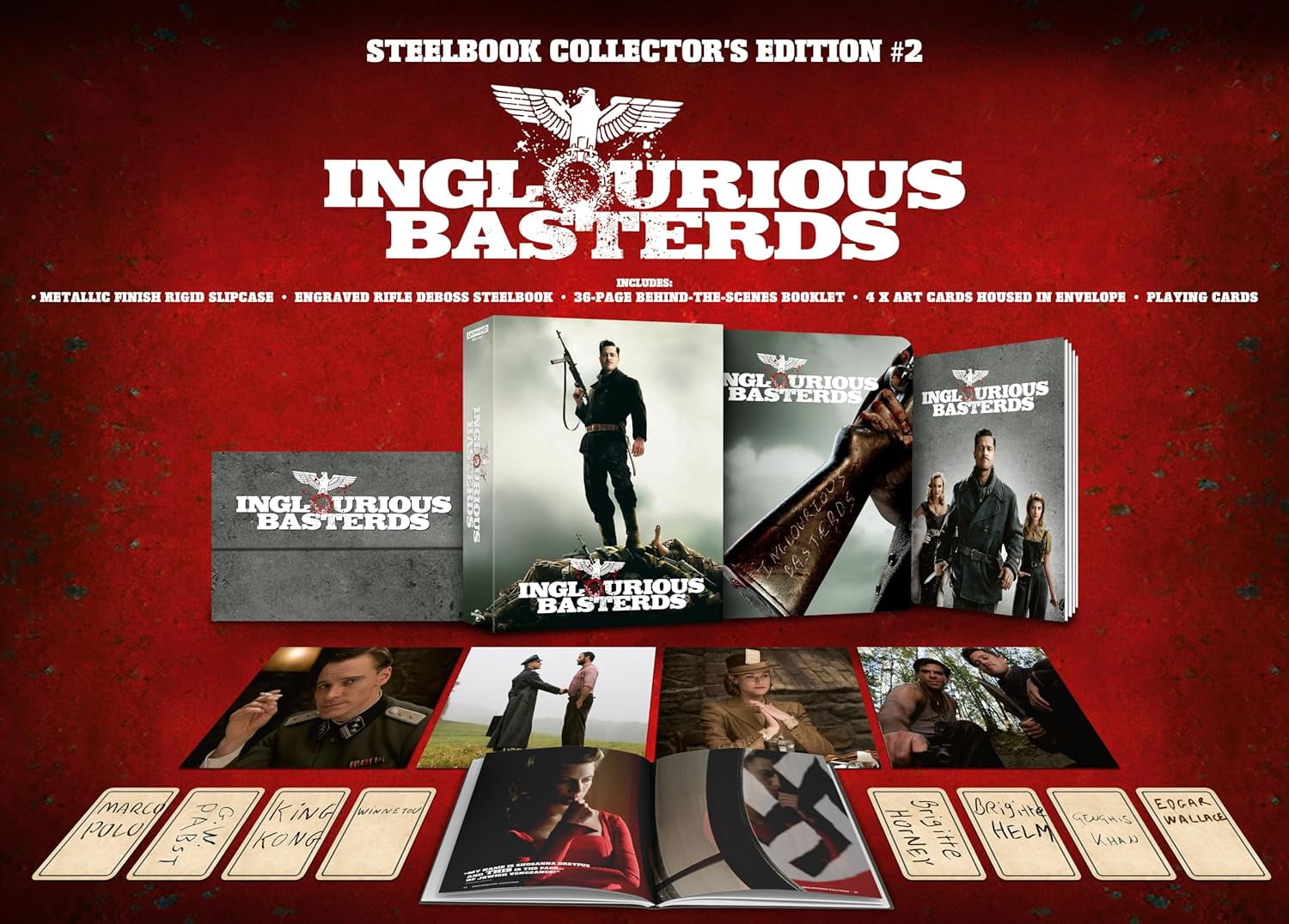 Inglourious Basterds Steelbook [Collector's Edition #2] [4K Ultra HD] [2009] [Blu-ray] [Region Free]