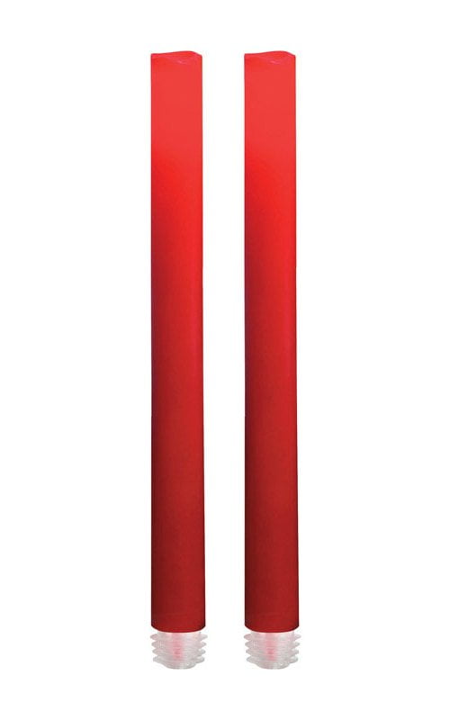 Inglow CGT13109RD2 Red Taper Candle With Timer