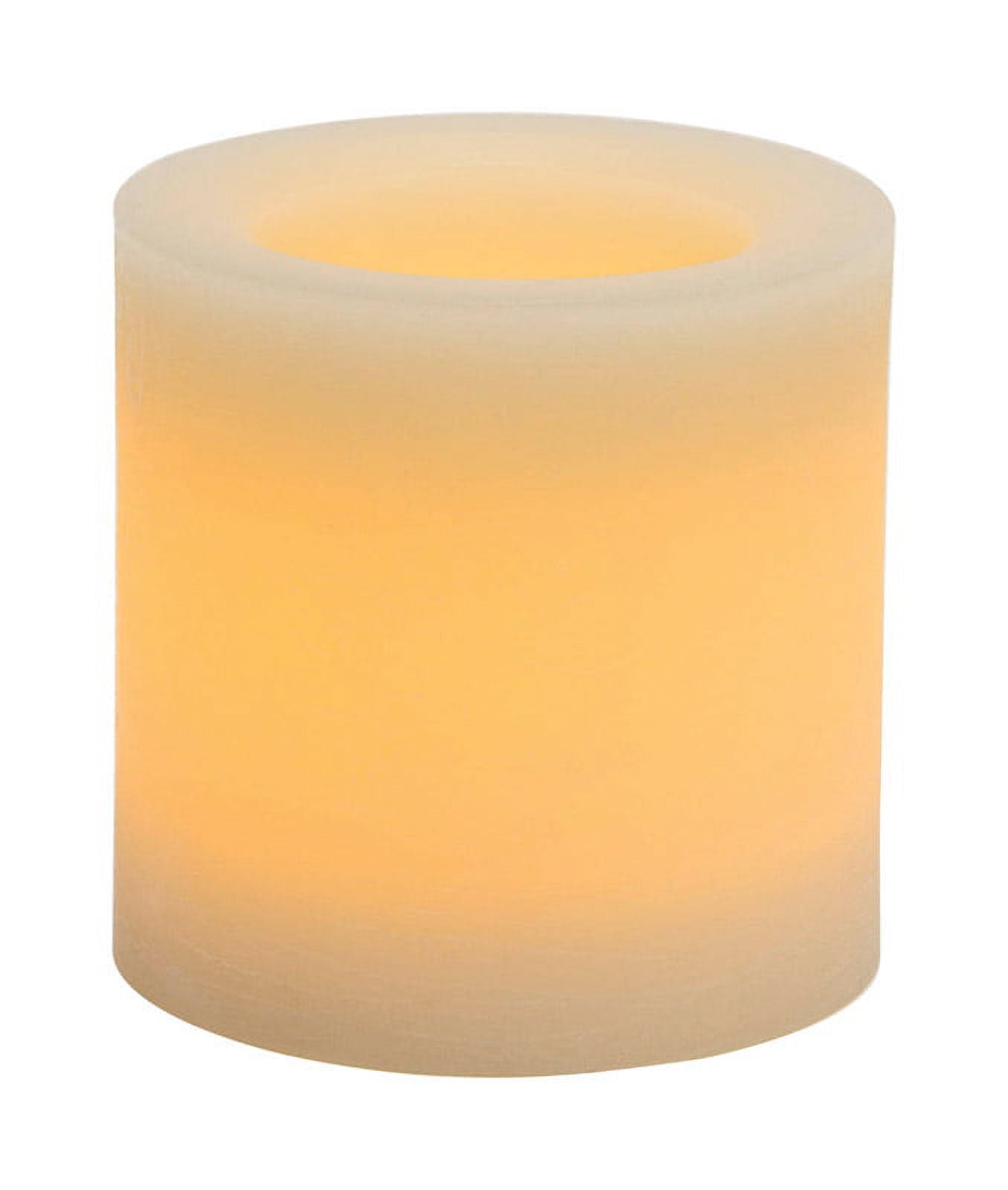 Inglow Flameless Pillar Candle 4" X 4" Cream Pack of 6