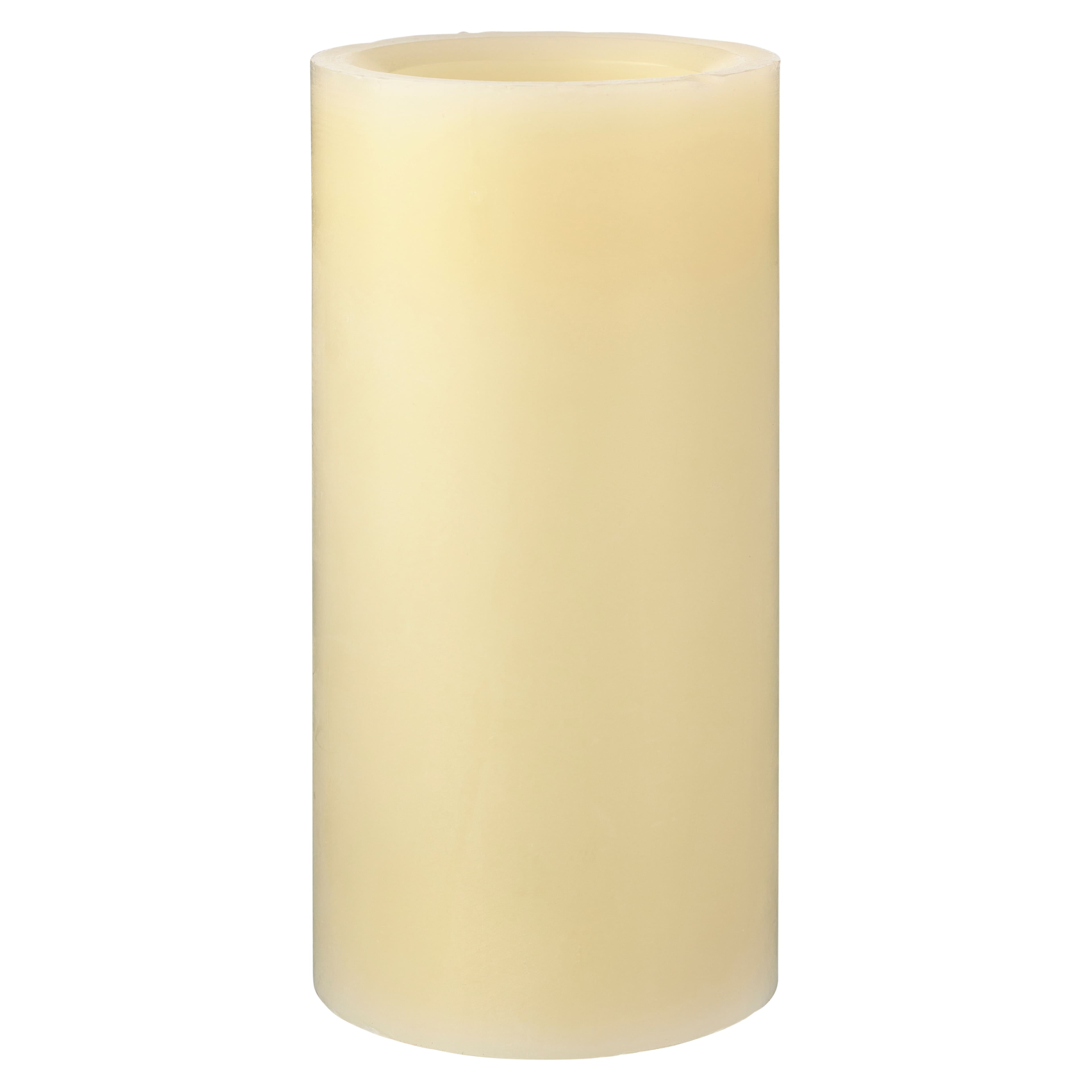 Lights4fun, Inc. TruGlow Seashell 3 Wick Ivory Wax Flameless LED Battery  Operated Pillar Candle with Remote Control 