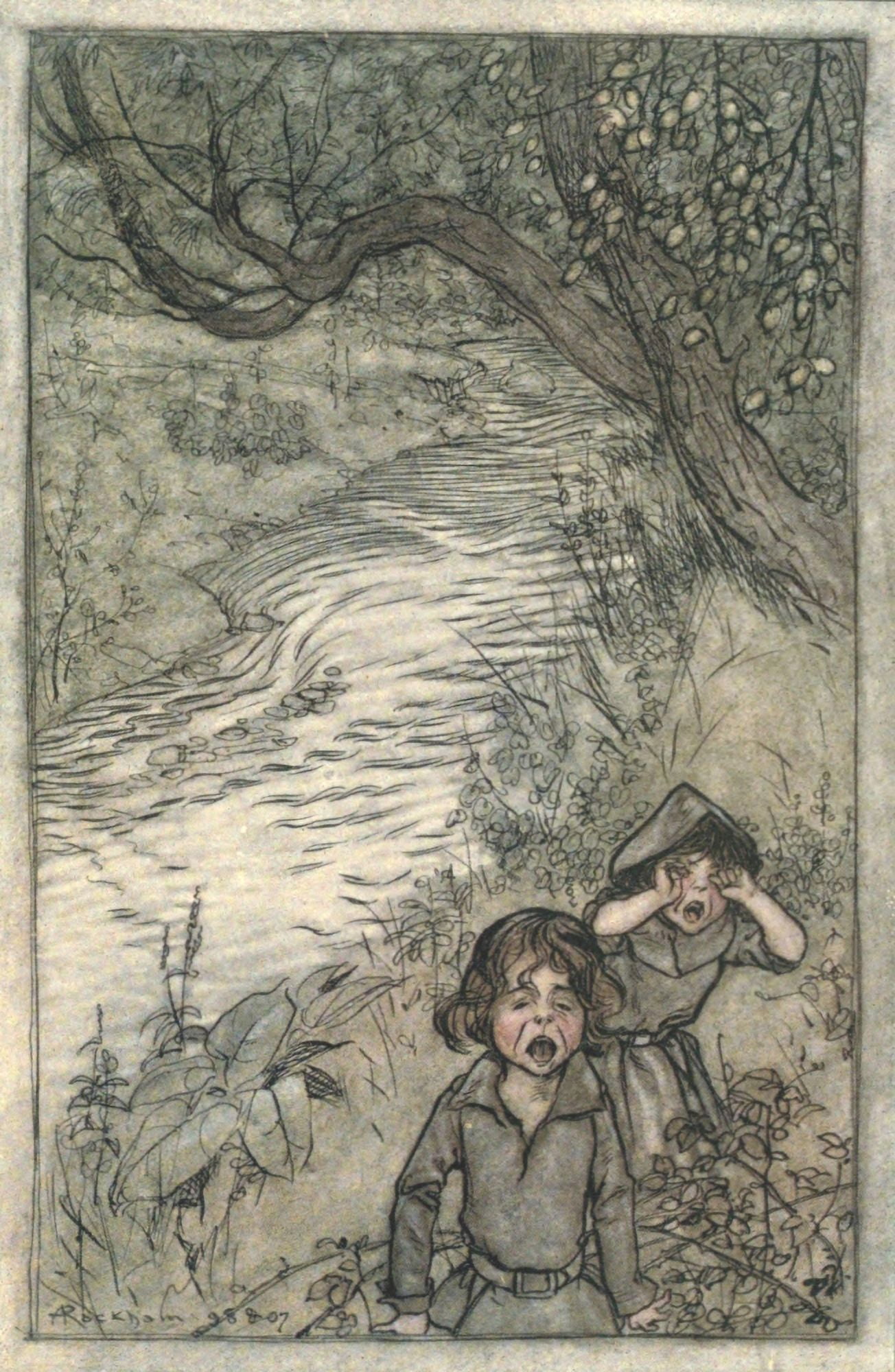 Ingoldsby Legends 1907 Boo-hooing Canvas Art - A Rackham (18 x 24)